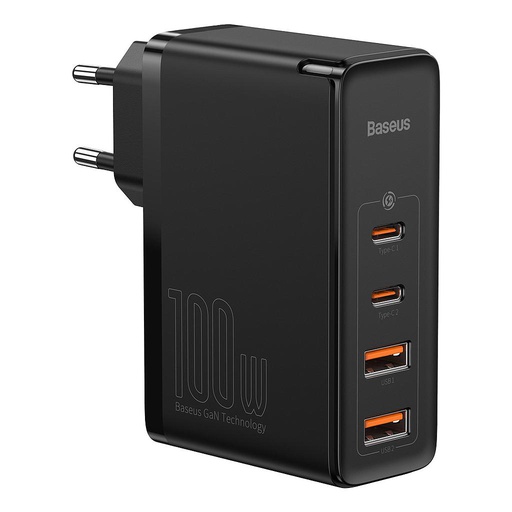 [6953156204683] Baseus Charger 100W 4 ports (2 USB + 2 USB-C) GaN2 Pro black CCGAN2P-L01