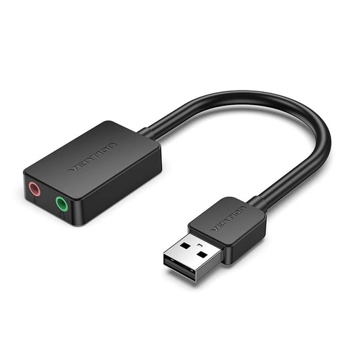 [6922794761063] Vention Adattatore USB To Mic e Audio Black (CDYB0)