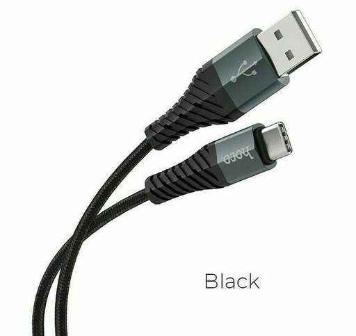 [6931474710567] Hoco data cable Type-C 3A 1mt cool black X38