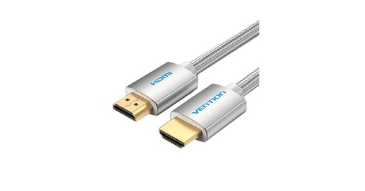 [6922794731110] Vention Cavo Dati HDMI 4K 60 Hz 2m Cotton Braided Silver AABIH-SCB