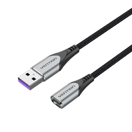 [6922794755796] Vention Data Cable USB to Type-C Magnetic 1m Aluminum Grey CQTHF