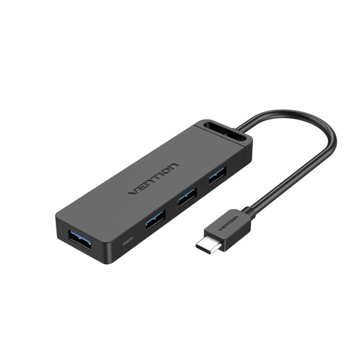 [6922794746732] Vention Hub Type-C 5 in 1 with 4 Ports USB 3.0, 1 Micro-USB Black TGKBB