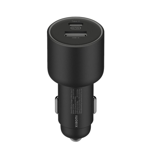 [6941812704226] Xiaomi Charger for Auto 2 Ports (USB+USB-C) 67W Black BHR6814GL