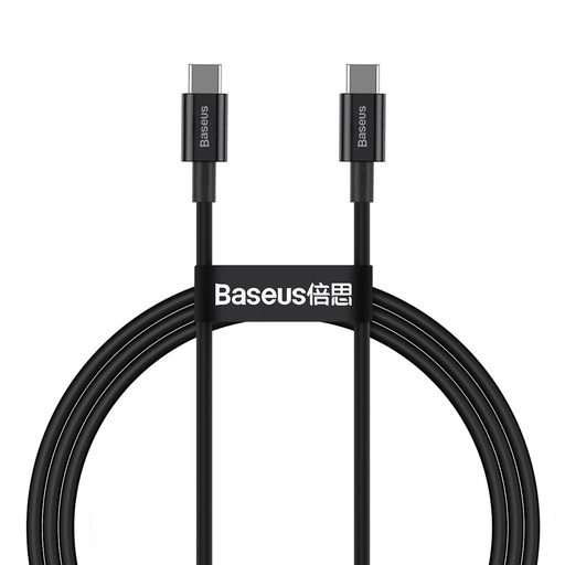 [6953156208438] Baseus data cable Type-C to Type-C 100W 1mt superior black CATYS-B01