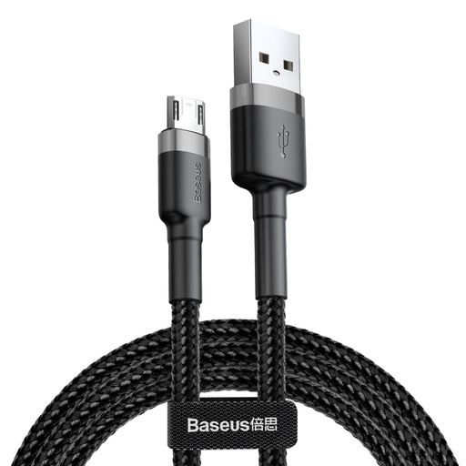 [6953156280335] Baseus data cable micro USB 2.4A 1mt cafule black CAMKLF-BG1