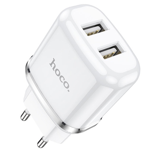 [6931474731005] Hoco USB Caricabatterie 2.4A 2x ports white N4