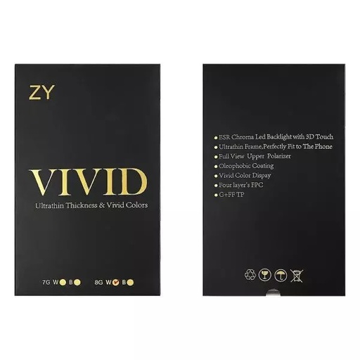 [17917] ZY Display LCD For iPhone 8 White Vivid FHD TFT
