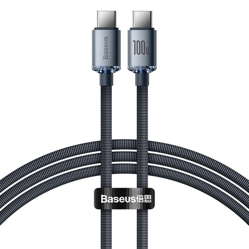 [6932172602895] Baseus Crystal Shine Series data cable Type-C to Type-C 100W 2mt black CAJY000701