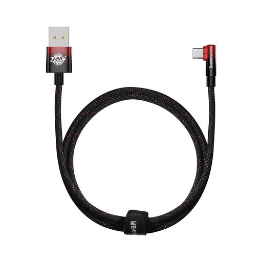 [6932172612412] Baseus MVP 2 Elbow-shaped data cable Type-C 100W 1mt red black CAVP000420