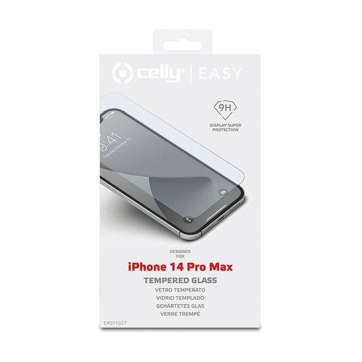 [8021735196846] Tempered glass Celly iPhone 14 Pro Max easy glass EASY1027