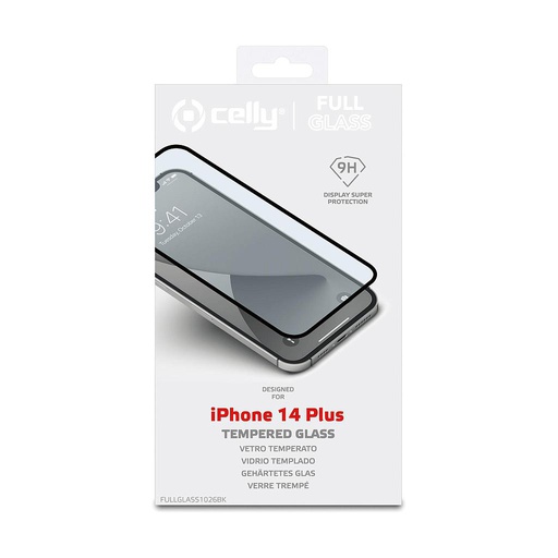 [8021735196655] Tempered glass Celly iPhone 14 Plus ful glass FULLGLASS1026BK