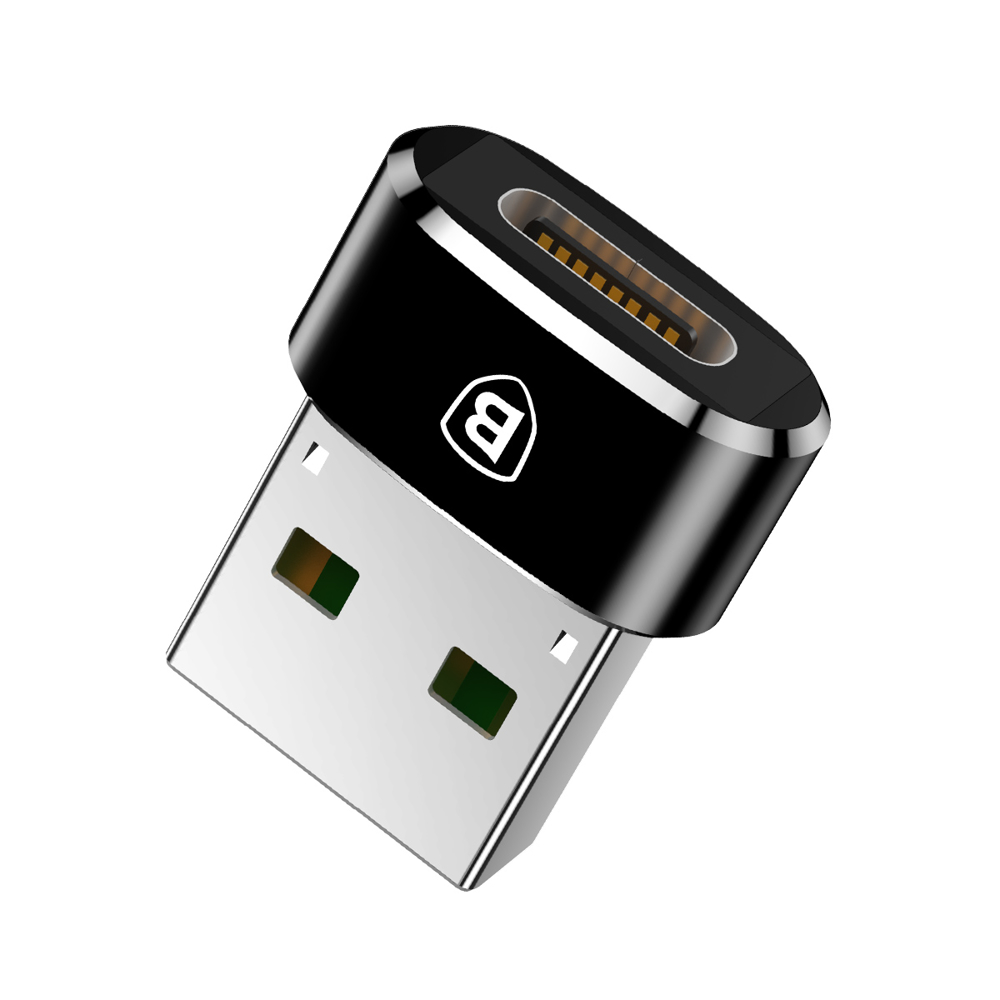 [6953156263536] Baseus Mini Type-C female to USB male adapter converter black CAAOTG-01