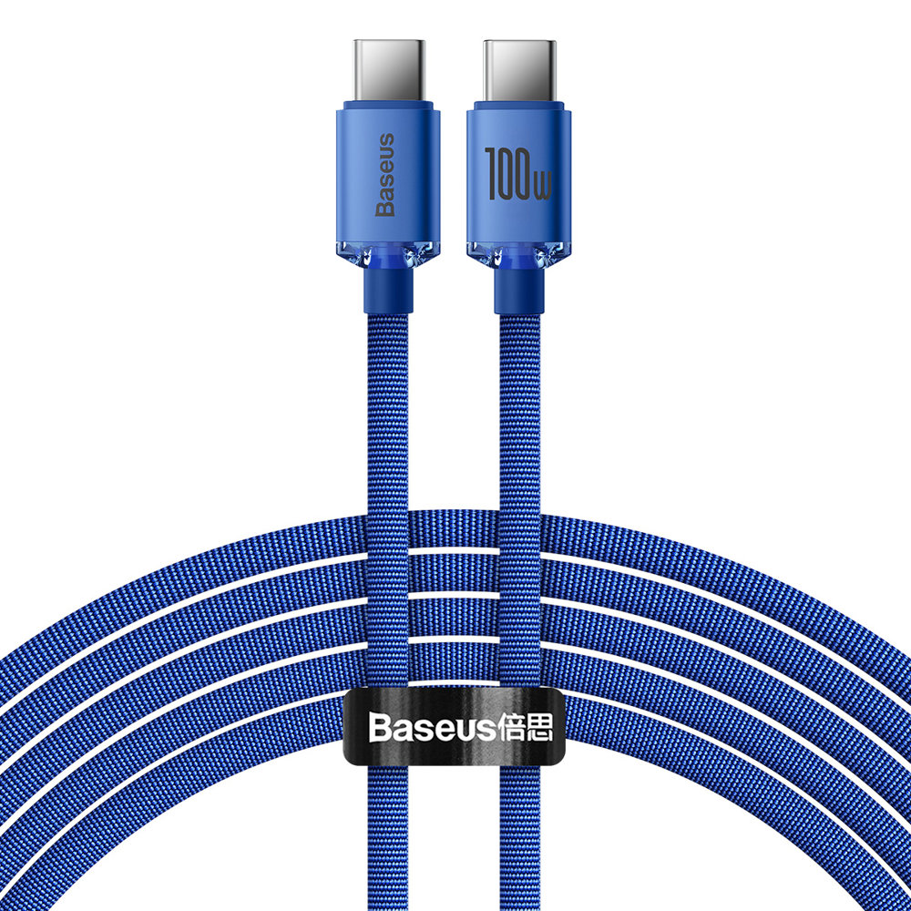 [6932172602901] Baseus Crystal Shine data cable Type-C to Type-C 100W 2mt blue CAJY000703