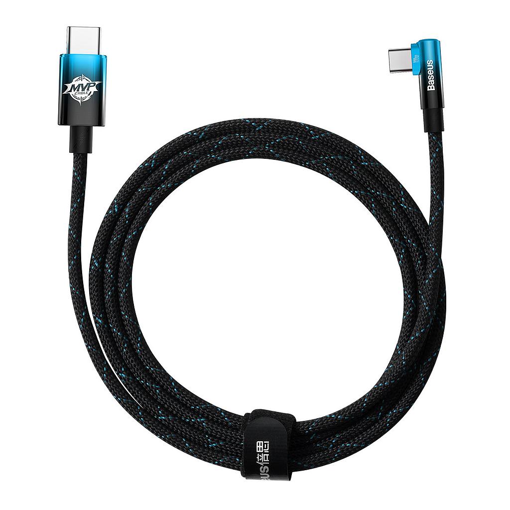 [6932172612481] Baseus MVP 2 Elbow-shaped data cable Type-C to Type-C 100W 2mt blue CAVP000721