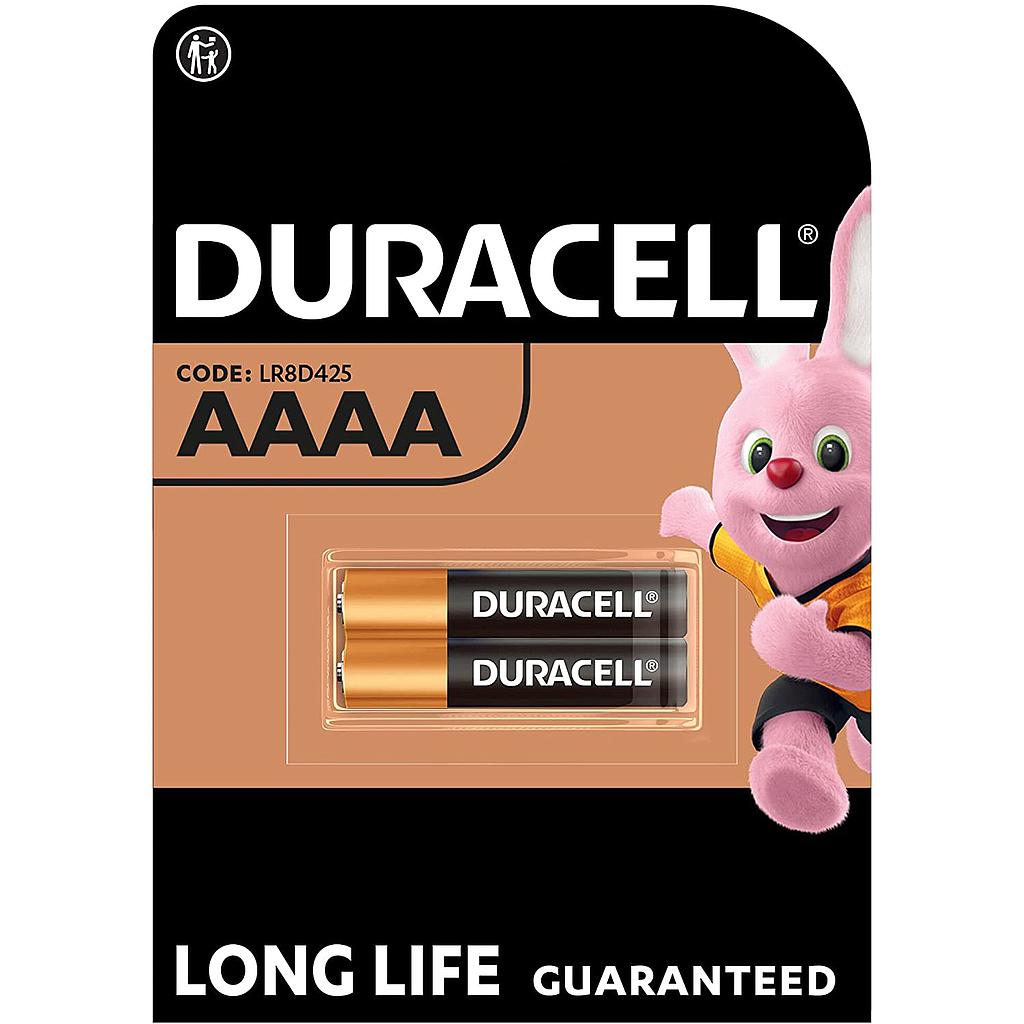 [5000394041677] Duracell battery specialist AAAA alcaline 1.5V 2pcs LR8D425 MN2500
