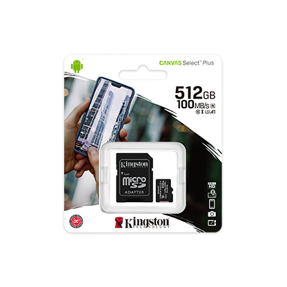 [740617298727] Kingston Micro SD 512GB canvas select plus SDCS2/512GB