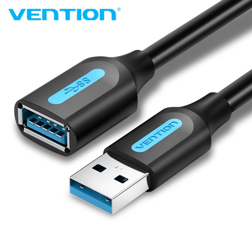 [6922794748873] Vention Data Cable extension USB 3.0 male to female 1.5mt PVC black CBHBG