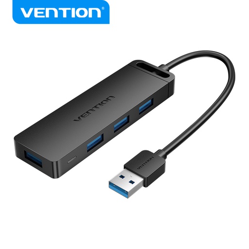 [6922794746626] Vention Hub 5 in 1 with 4 ports USB 3.0 0.15mt black CHLBB