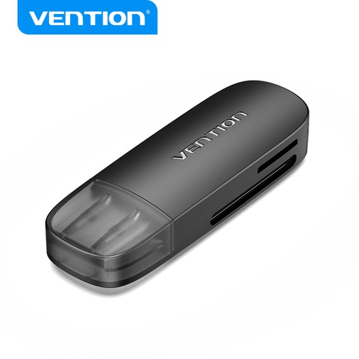 [6922794755826] Vention Card Reader external 2-in1 SD + TF USB (2.0) black CLEB0