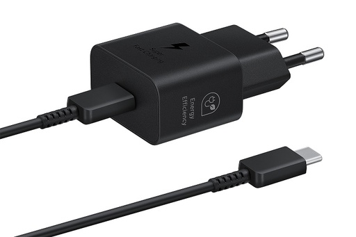 [8806094912029] Samsung Caricabatterie USB-C 25W + cable Type-C super fast charger black EP-T2510XBEGEU
