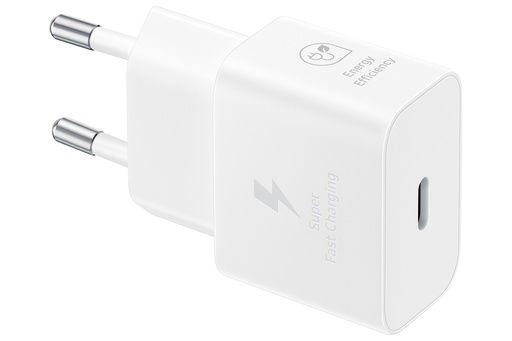 [8806094912081] Samsung Caricabatterie USB-C 25W super fast charger white EP-T2510NWEGEU