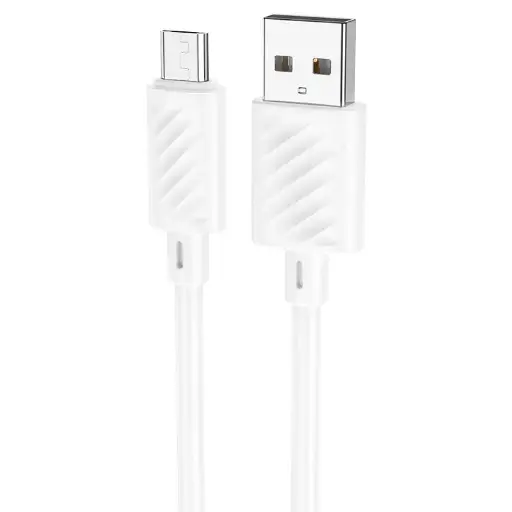 [6931474783332] Hoco Cavo Dati Micro-USB (1m) 2.4A Fast Charge White X88