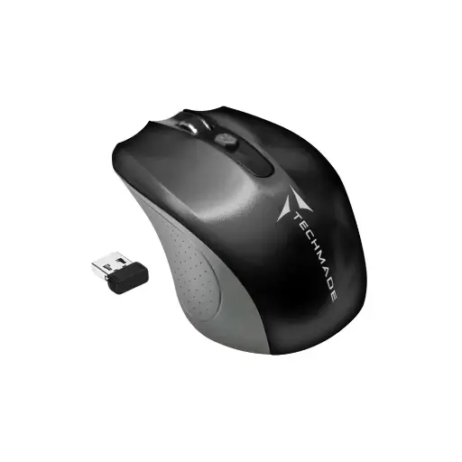 [8099990140089] Techmade Mouse Wireless Black TM-XJ30-BK
