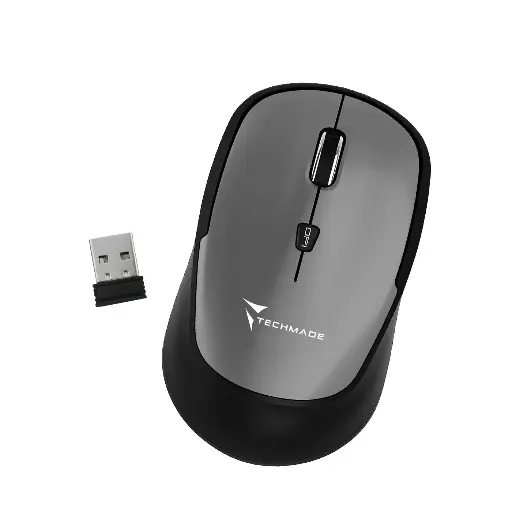[8099990149983] Techmade Mouse Wireless Grey TM-XJ35-GY