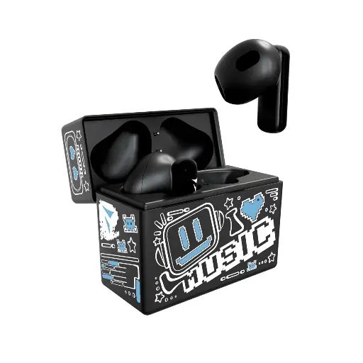 [8099990148801] Techmade Earphones Bluetooth Blue TM-XM191-BKBL