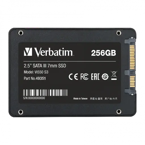 [0023942493518] Verbatim SSD 256GB SATA III VI550 S3 2.5" 49351