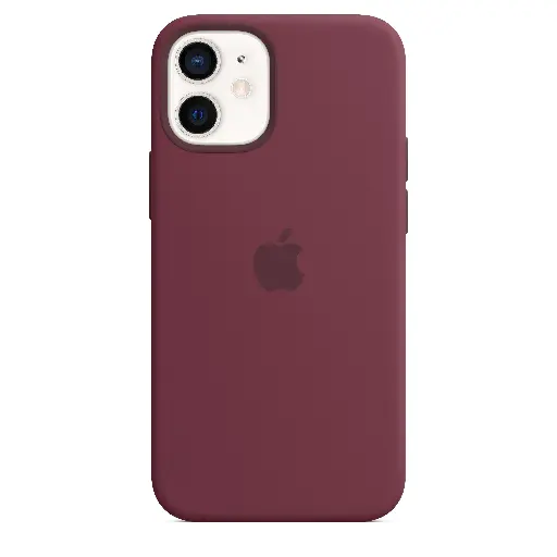 [0194252168653] Apple Case iPhone 12 Mini MagSafe In Silicone Plum MHKQ3ZM/A