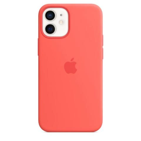 [0194252168615] Apple Case iPhone 12 Mini MagSafe In Silicone Pink Citrus MHKP3ZM/A