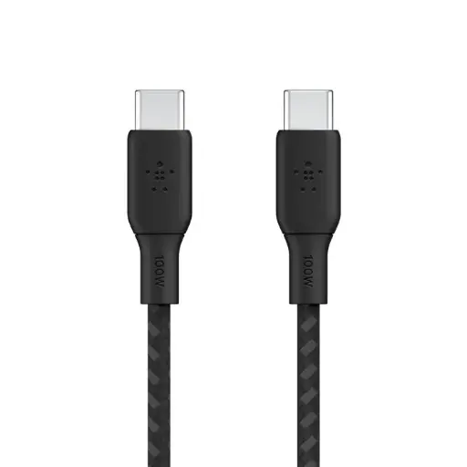 [745883842100] Belkin Data Cable Type-C to Type-C 100W 2m In Nylon Black CAB014BT2MBK