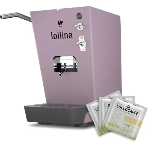 [8052879790782] LolloCaffè Macchina da Caffè Espresso a Cialde Lollina+ Lilla(40 Cialde Omaggio)