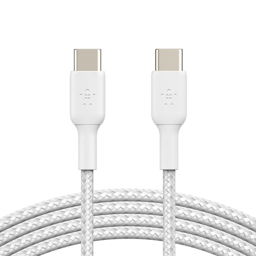 [745883884124] Belkin Data Cable Type-C To Type-C 60W 2m In Nylon White CAB004BT2MWH