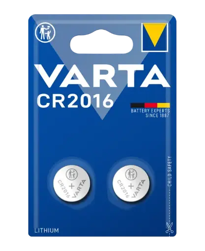 [4008496746385] Varta Battery Button lithium 2 Pcs DL2016 CR2016