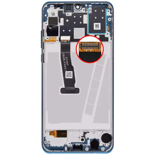 [19100] Huawei Display LCD Huawei P30 Lite Blue Con Frame Rigenerato
