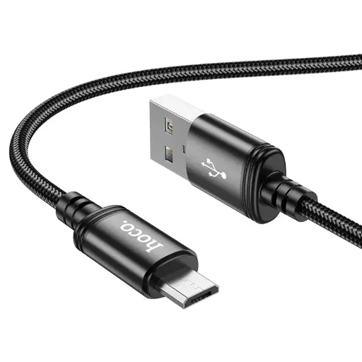 [6931474784346] Hoco Cavo Dati Micro-USB (1 m) 3.0 In Nylon Black X89M.BK