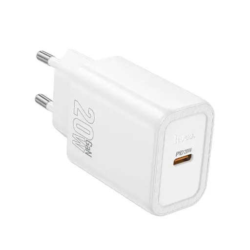 [6942007644181] Hoco Caricabatterie USB-C 20W GaN White N60.U.WH