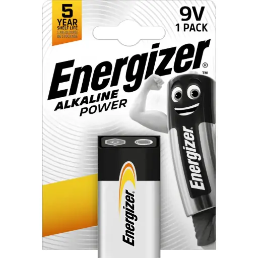 [7638900297409] Energizer Batteria 9V Alcalina 1 Pz 9V-6LR61