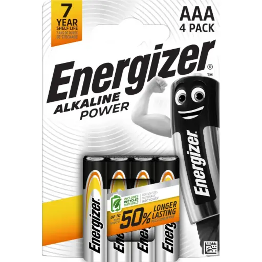[7638900247893] Energizer Battery Ministilo AAA Alkaline Power 4 Pcs AAA-LR03