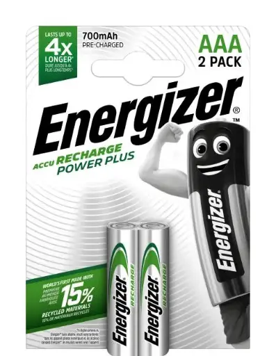 [7638900416992] Energizer Batteria Ricaricabile Mini Stilo AAA 700 mAh 2 Pz AAA-HR03