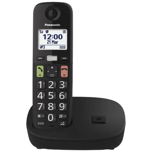 [5025232964161] Panasonic Cordless DECT With Big Button Black KX-TGU110EXB