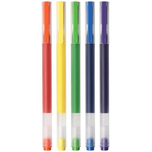 [6941812792315] Xiaomi Gel Pen Ink Various Color (orange yellow green blue purple) 0,5 mm Pack 5 Pcs BHR8860GL