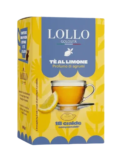 [8034097159930] Lollo Golositè Tea Pod Box Lemon Flavor 18 Pcs
