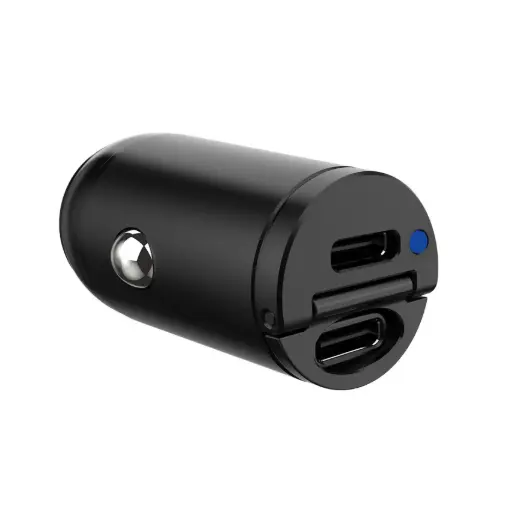 [8021735189985] Celly Caricabatterie per Auto 2 Porte (2 USB) 30W Black CCMINI2USBCBK