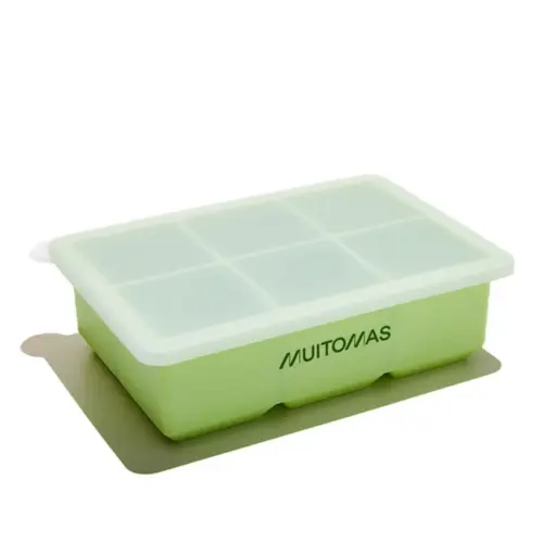 [8021735209904] Muitomas Vaschetta Per Cubetti Di Ghiaccio In Silicone Green ICECUBESILGN