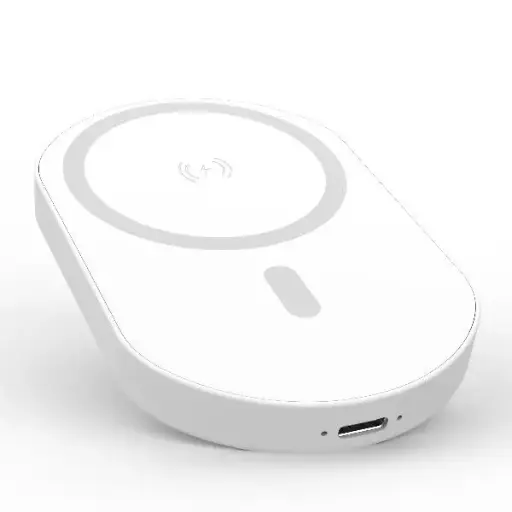 [8021735228035] Celly Power Bank 3000mAh 5W Con MagSafe Mini White MAGMINIPB3000WH