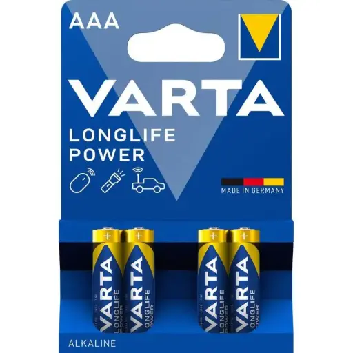 [4008496559749] Varta Batteria Ministilo AAA LongLife Power Alcalina 4 Pz LR03 MN2400 