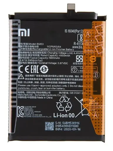 [20009] Xiaomi Batteria Mi 10T Mi 10T Pro BM53 Compatibile